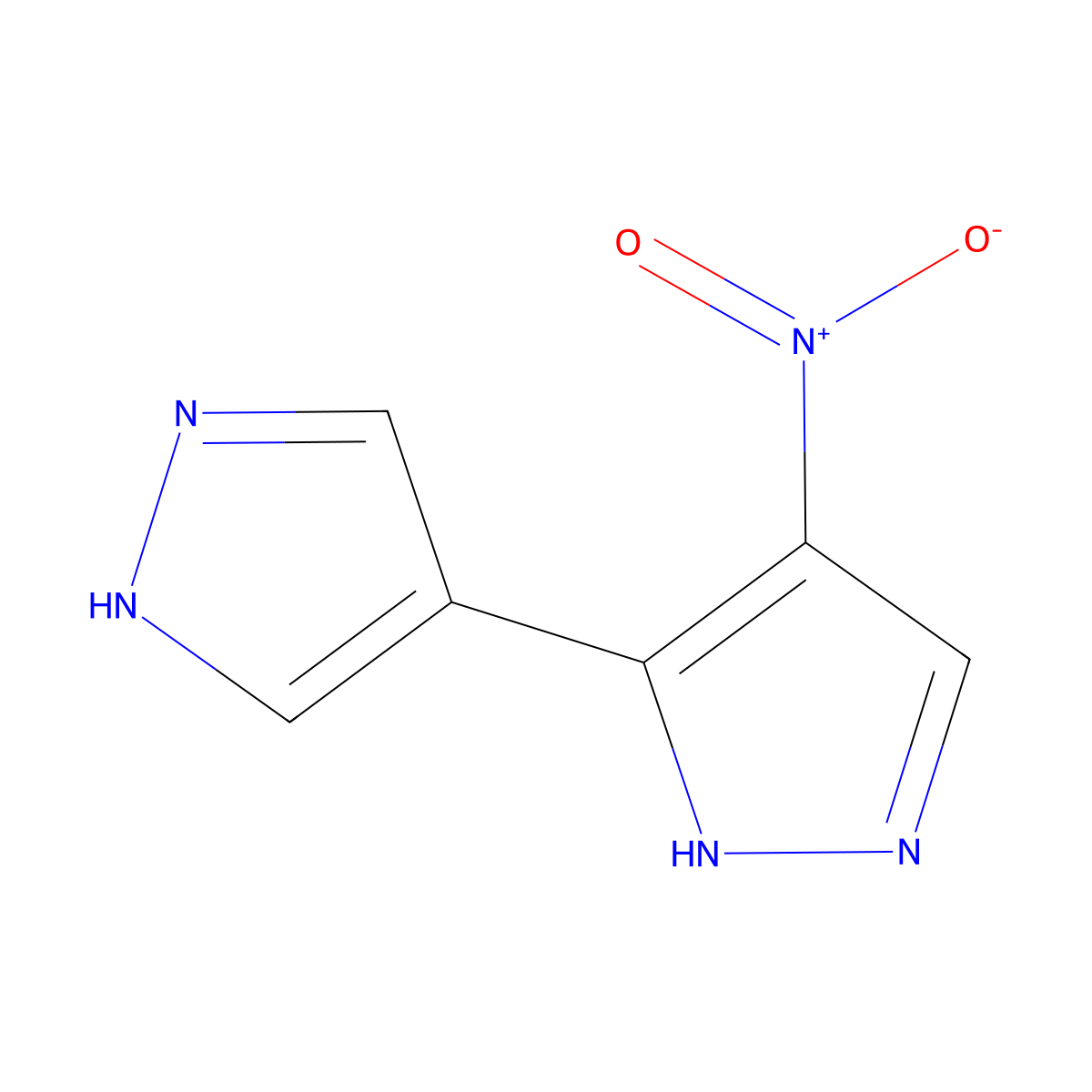 4-Nitro-1H,1'H-3,4'-bipyrazole molecular structure, CAS 164668-47-7