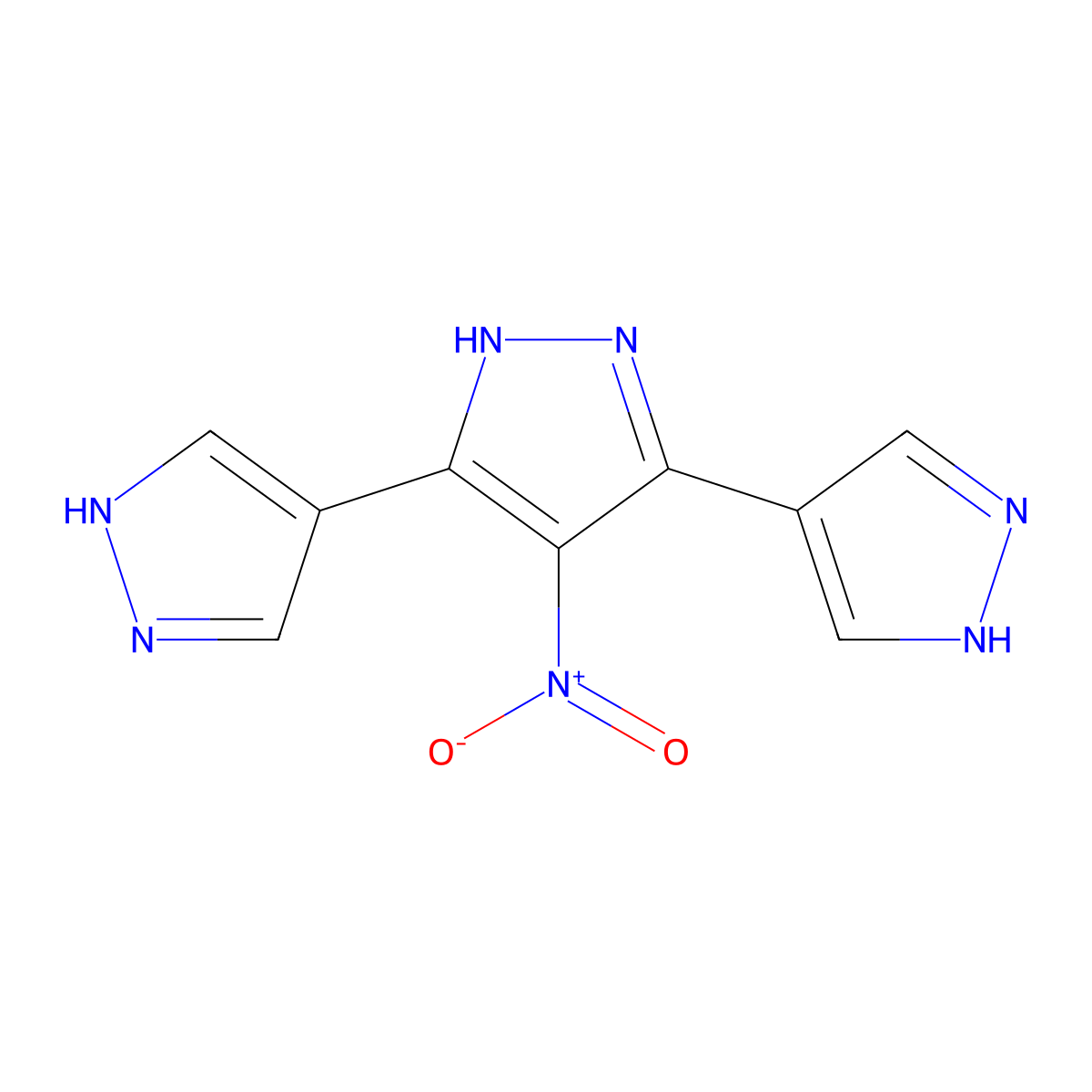 4-nitro-3-(1H-pyrazol-4-yl)-5-(4-pyrazolylidene)-1,2-dihydropyrazole molecular structure, CAS 164668-48-8