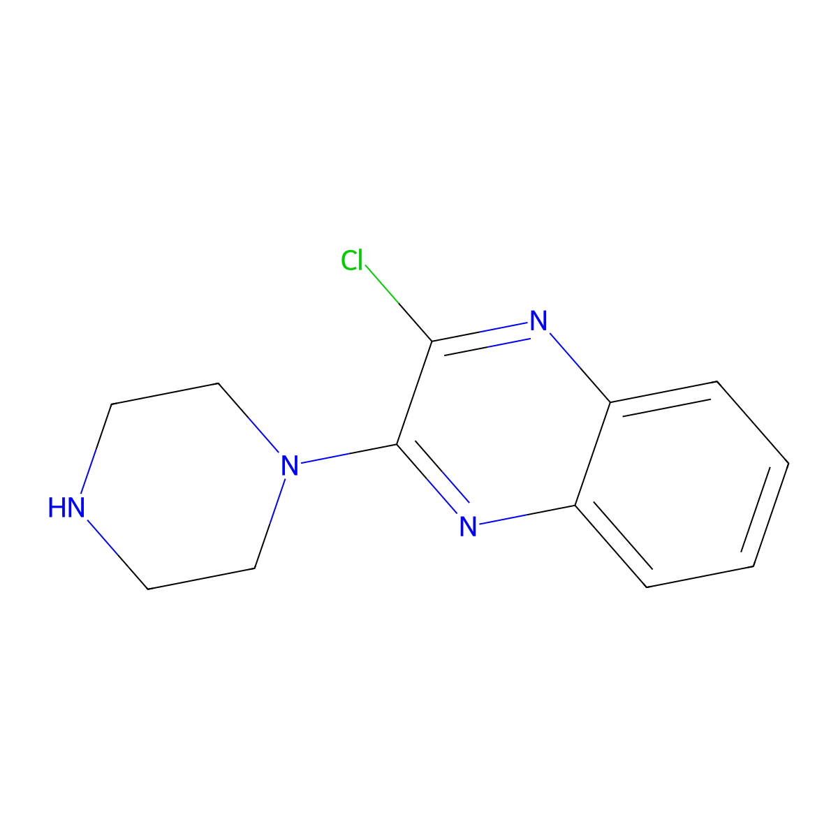 2-Chloro-3-piperazin-1-YL-quinoxaline molecular structure, CAS 164670-46-6