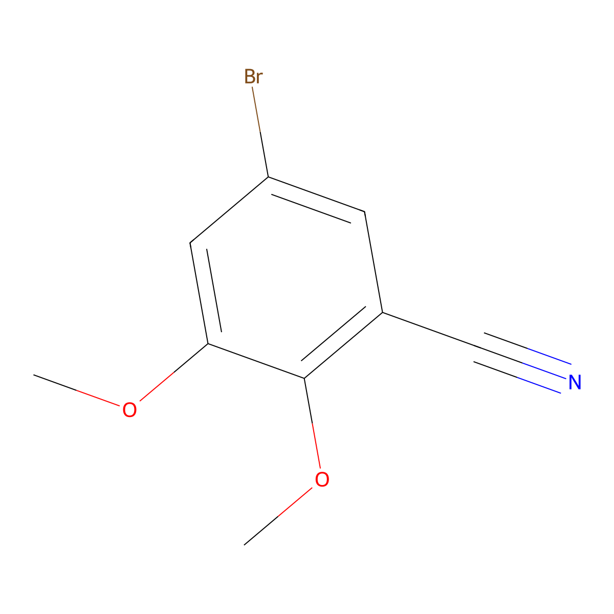 5-Bromo-2,3-dimethoxybenzonitrile molecular structure, CAS 164670-73-9