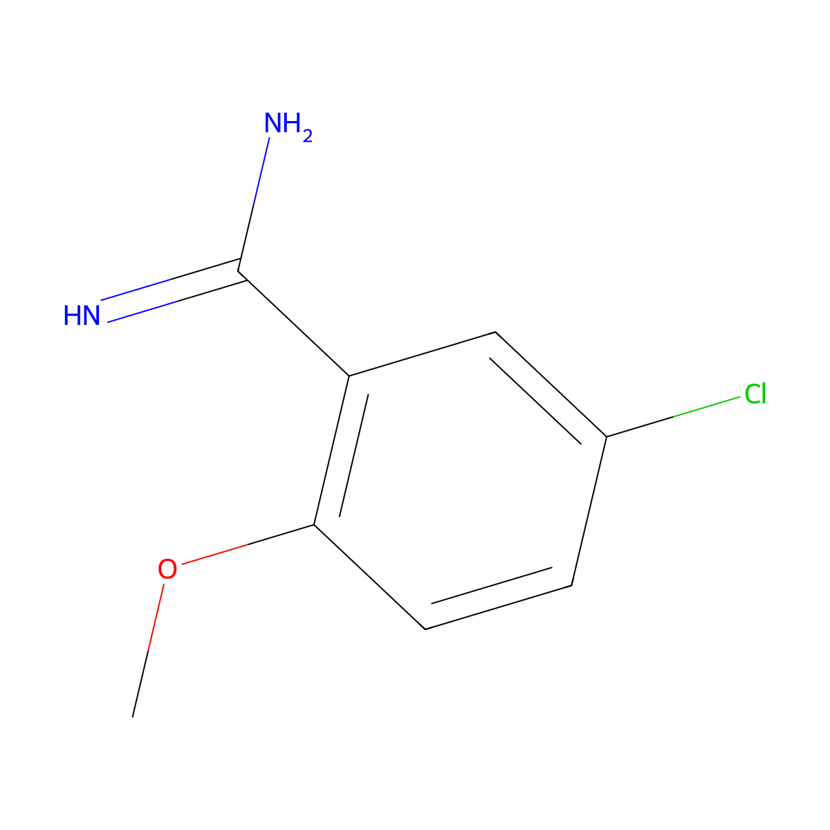 5-Chloro-2-methoxybenzenecarboximidamide molecular structure, CAS 164670-74-0