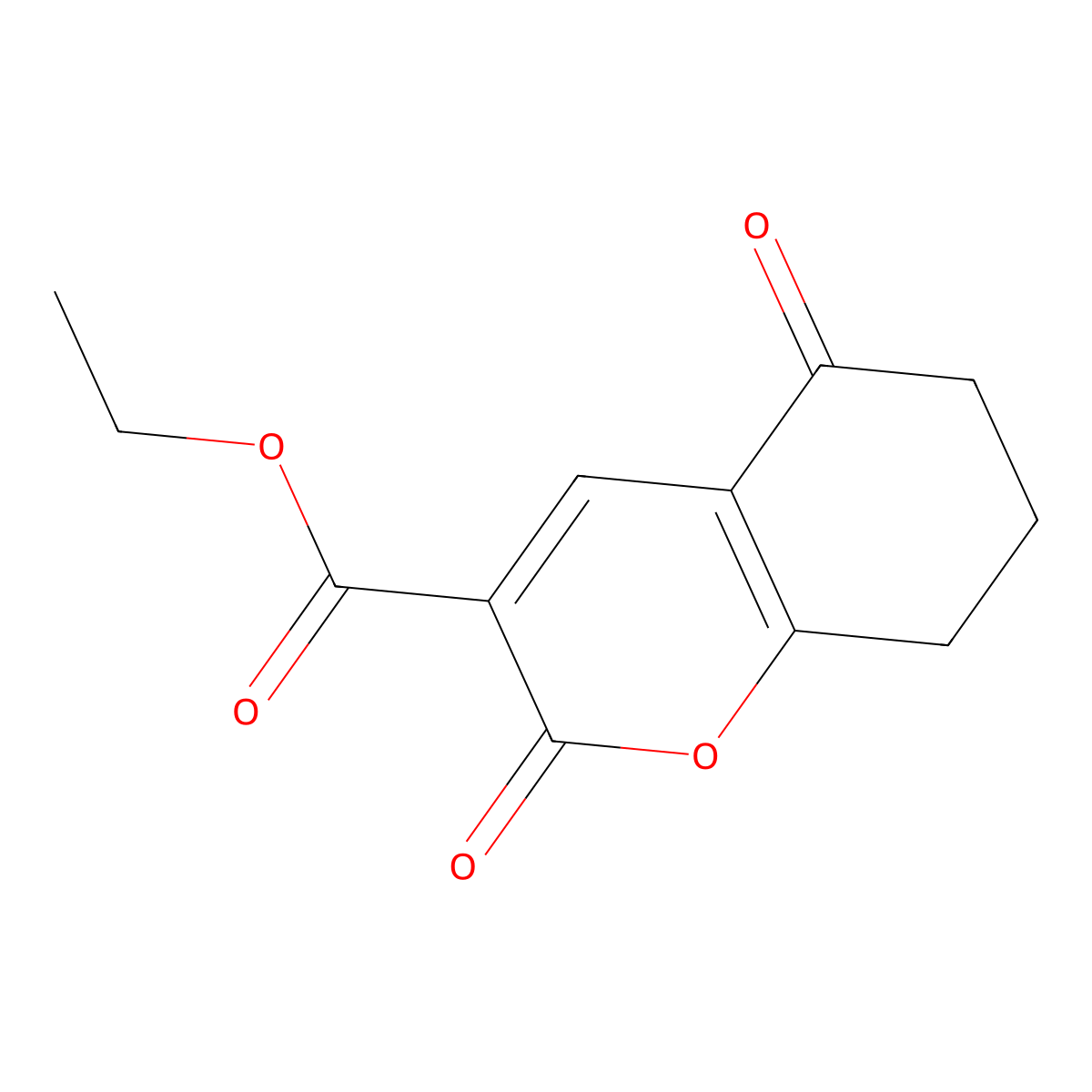 ethyl 2,5-dioxo-5,6,7,8-tetrahydro-2H-chromene-3-carboxylate molecular structure, CAS 1646839-55-5