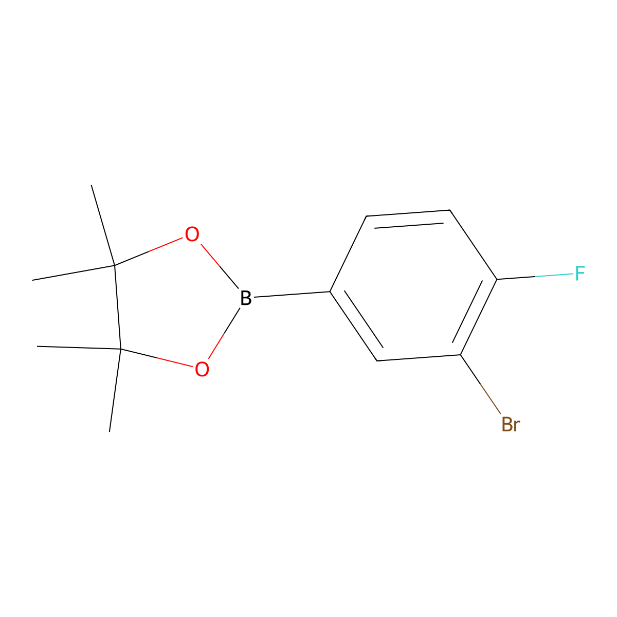 2-(3-Bromo-4-fluorophenyl)-4,4,5,5-tetramethyl-1,3,2-dioxaborolane molecular structure, CAS 1646842-16-1