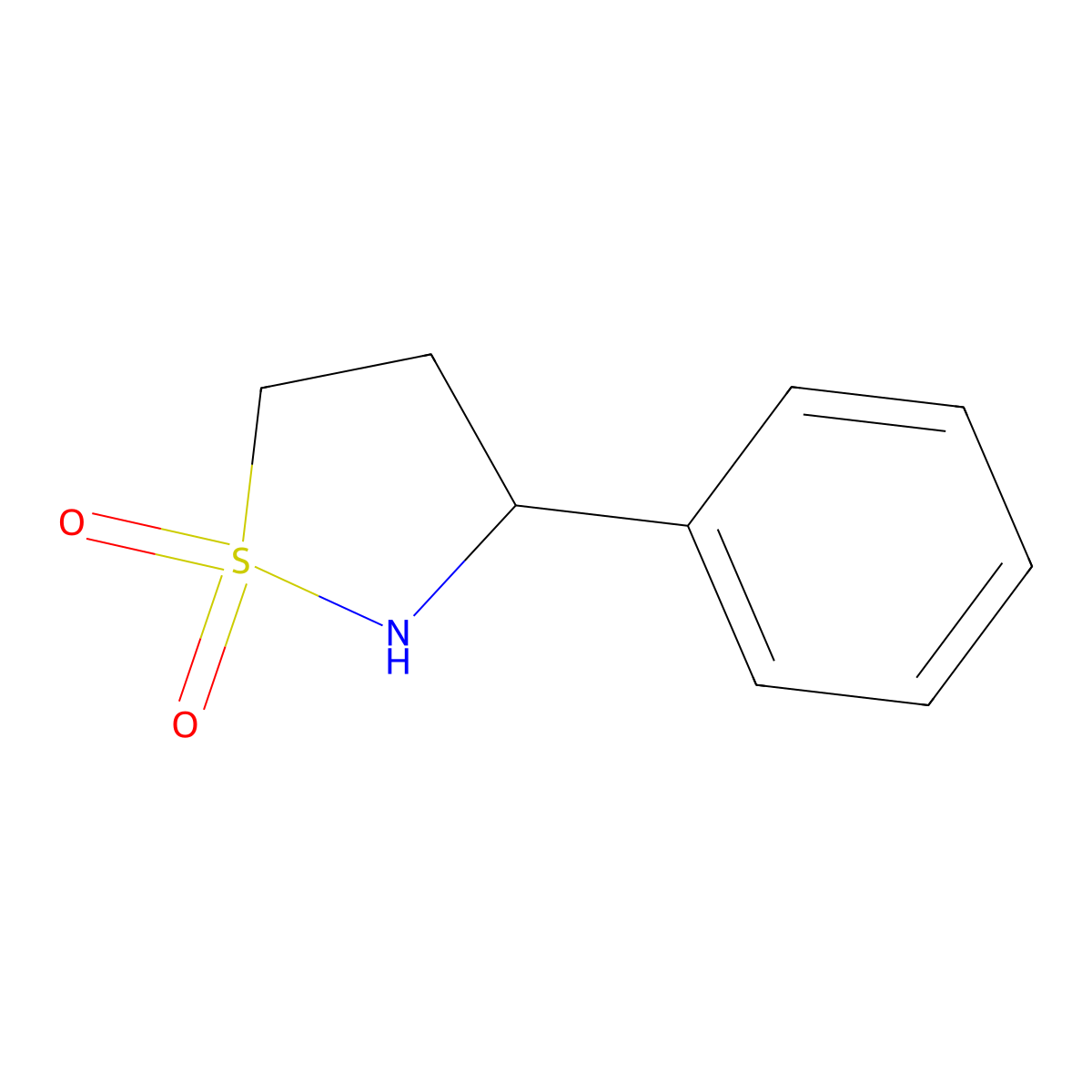 3-Phenyl-1lambda6,2-thiazolidine-1,1-dione molecular structure, CAS 1646842-56-9