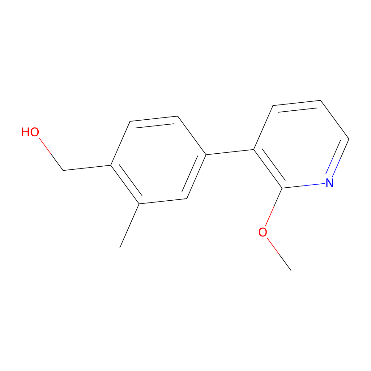 (4-(2-Methoxypyridin-3-yl)-2-methylphenyl)methanol molecular structure, CAS 1646846-42-5