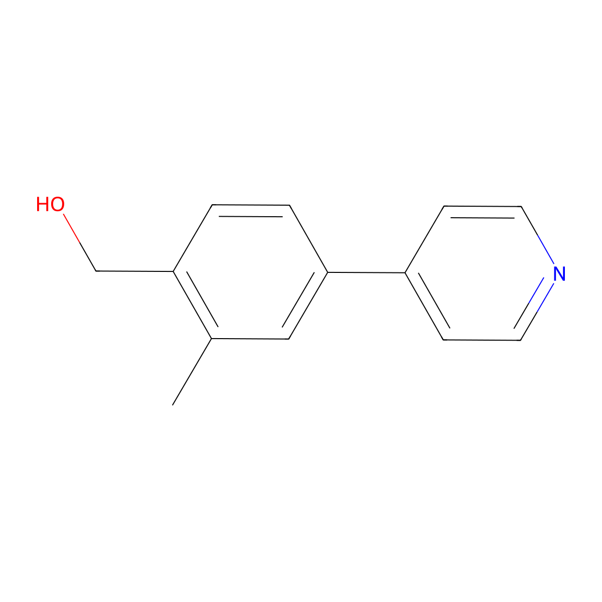 (2-Methyl-4-(pyridin-4-yl)phenyl)methanol molecular structure, CAS 1646846-55-0