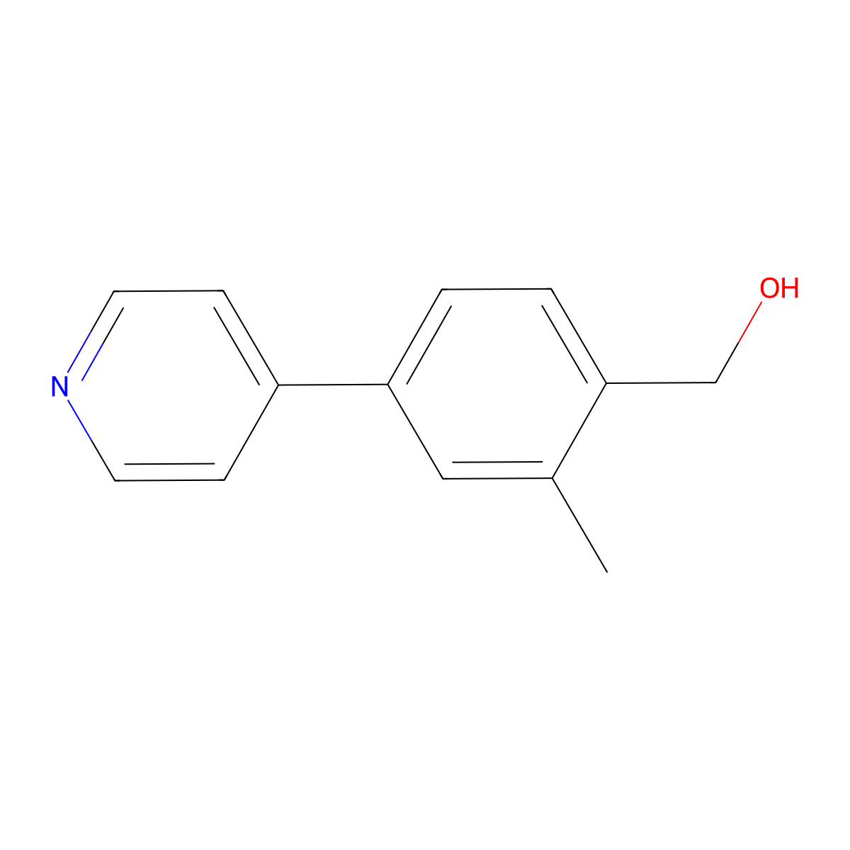 (2-Methyl-4-(pyridin-4-yl)phenyl)methanol molecular structure, CAS 1646846-55-0
