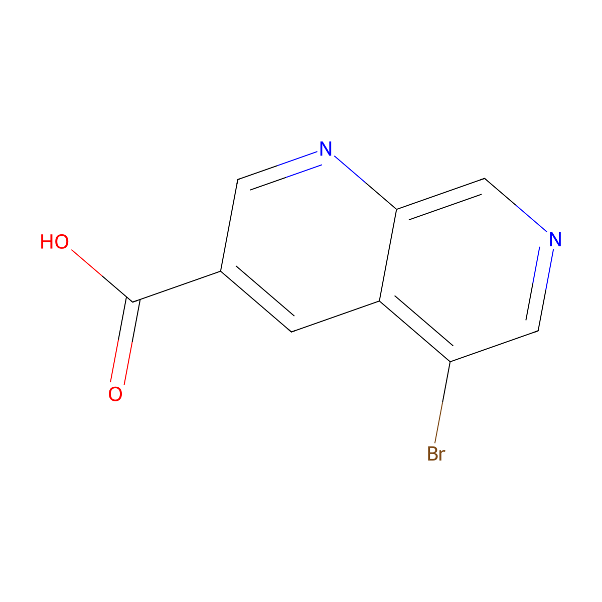 5-Bromo-1,7-naphthyridine-3-carboxylic acid molecular structure, CAS 1646882-64-5