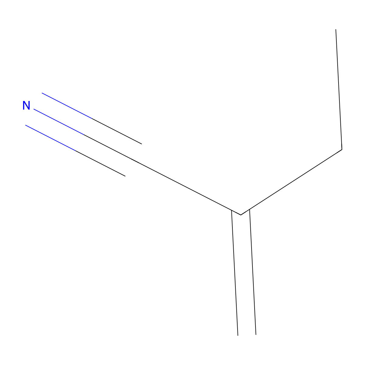 2-Ethylacrylonitrile molecular structure, CAS 1647-11-6
