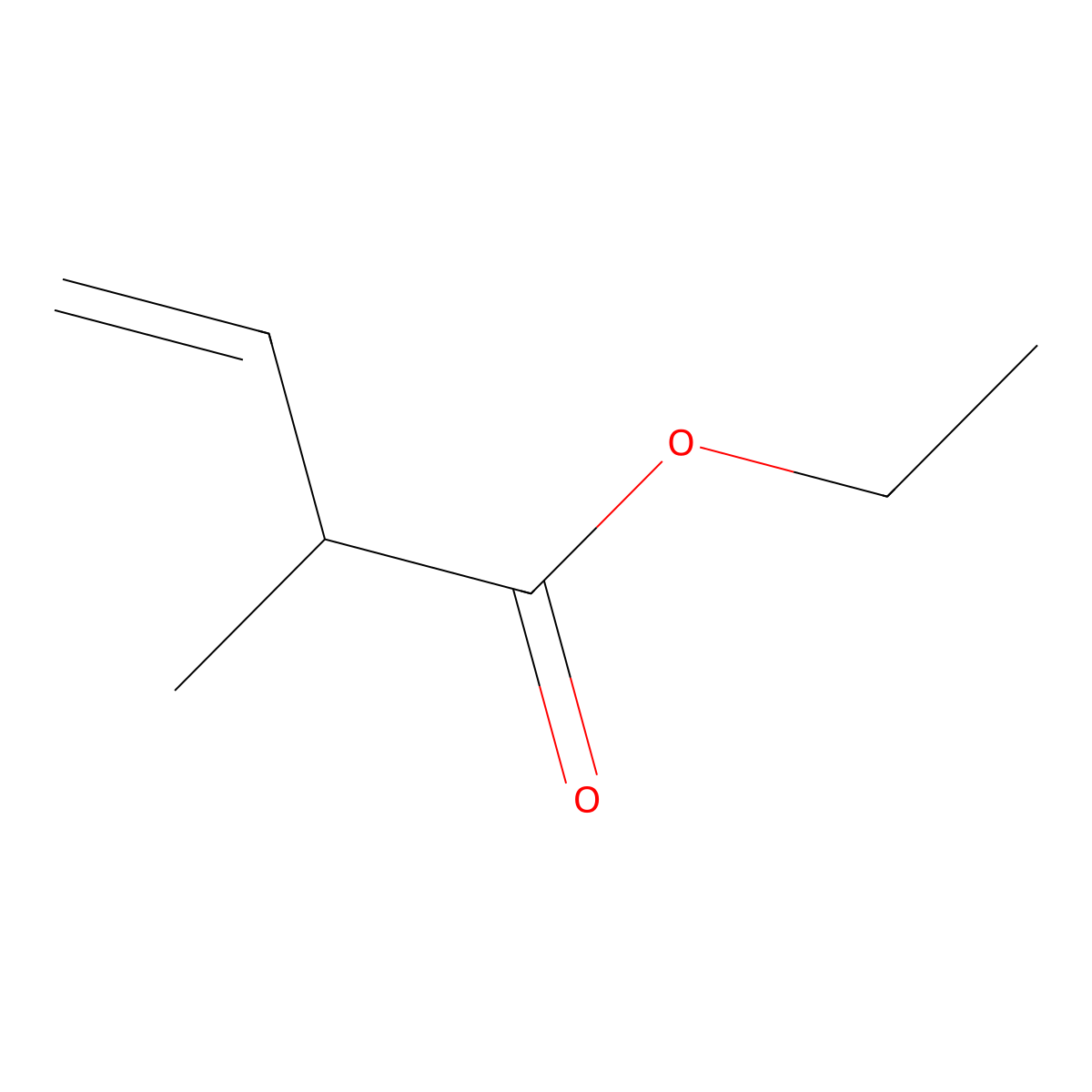 Ethyl 2-methylbut-3-enoate molecular structure, CAS 1647-12-7