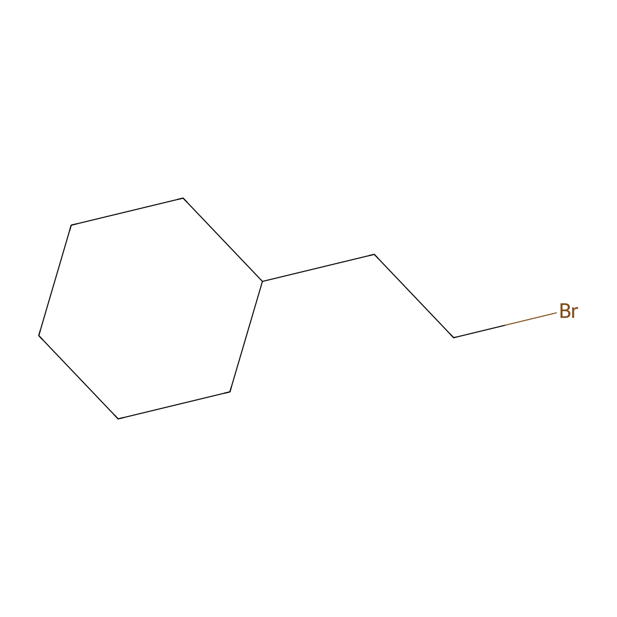 (2-Bromoethyl)cyclohexane molecular structure, CAS 1647-26-3