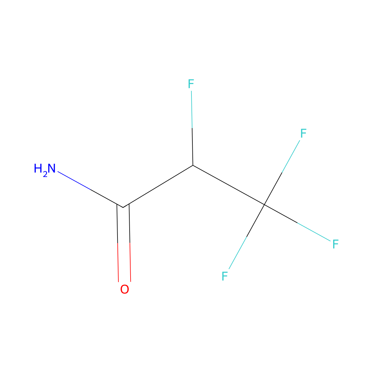2,3,3,3-Tetrafluoropropanamide molecular structure, CAS 1647-57-0