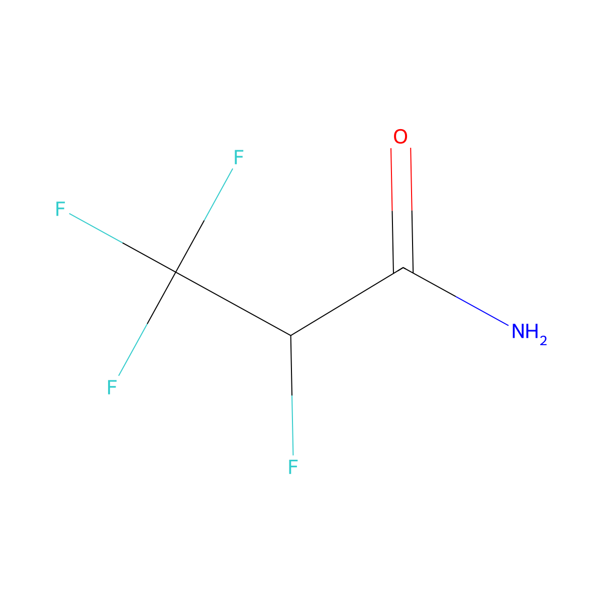 2,3,3,3-Tetrafluoropropanamide molecular structure, CAS 1647-57-0