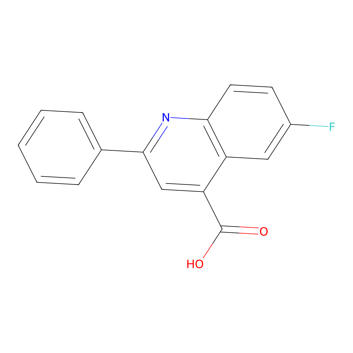 6-Fluoro-2-phenylquinoline-4-carboxylic acid molecular structure, CAS 1647-88-7
