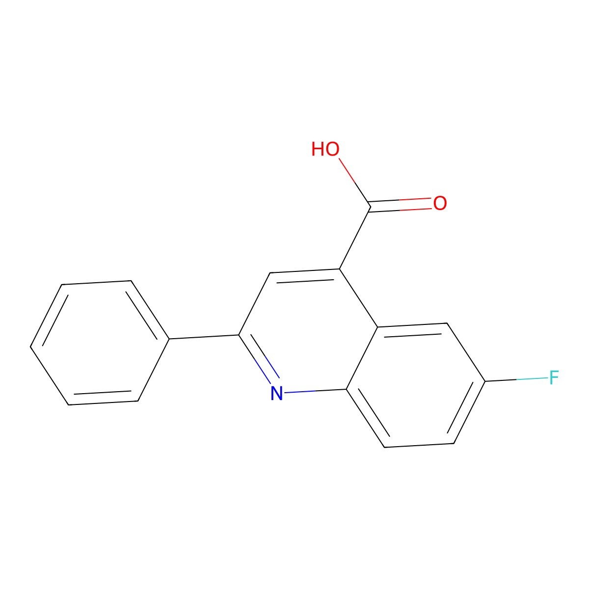 6-Fluoro-2-phenylquinoline-4-carboxylic acid molecular structure, CAS 1647-88-7
