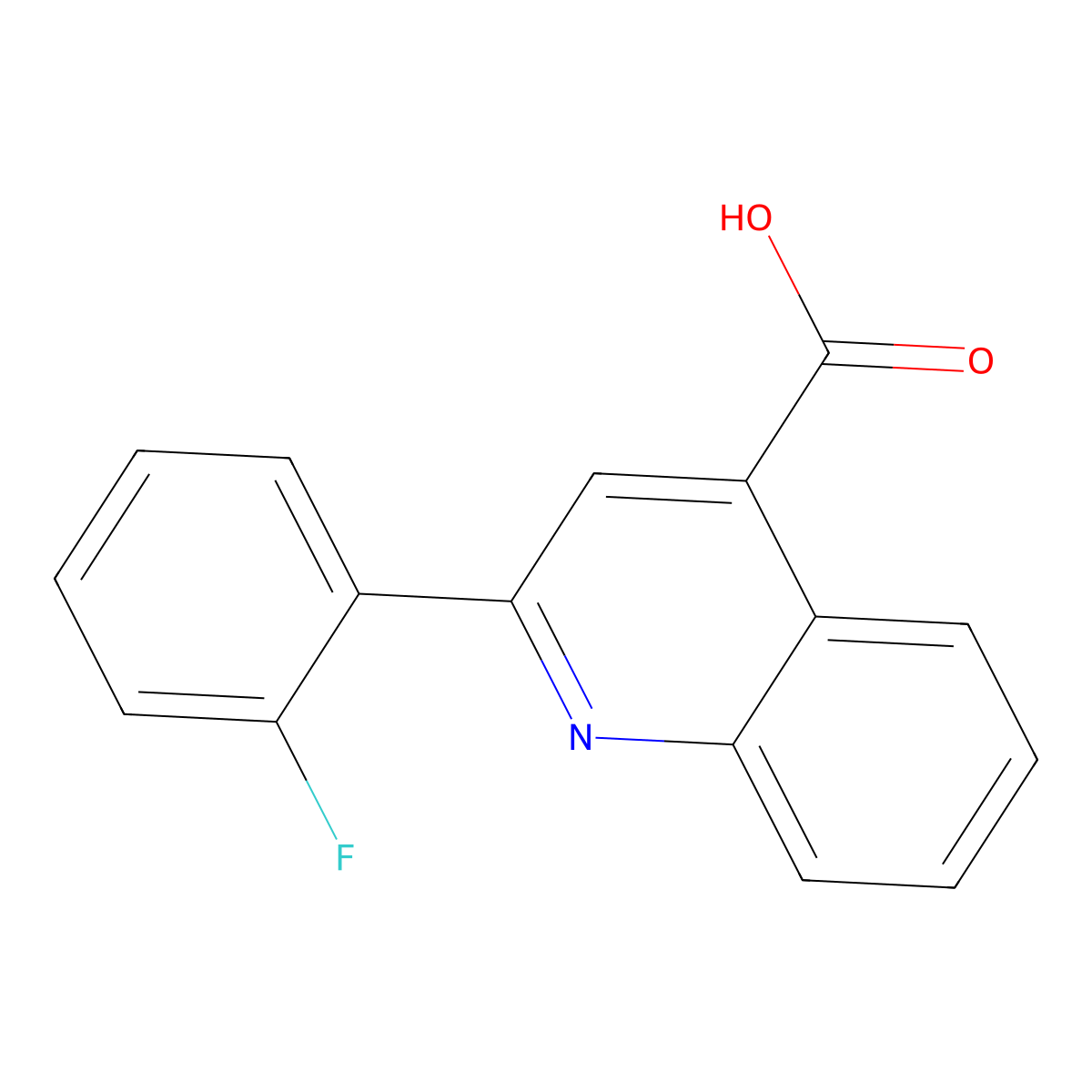 2-(2-fluorophenyl)quinoline-4-carboxylic Acid molecular structure, CAS 1647-89-8