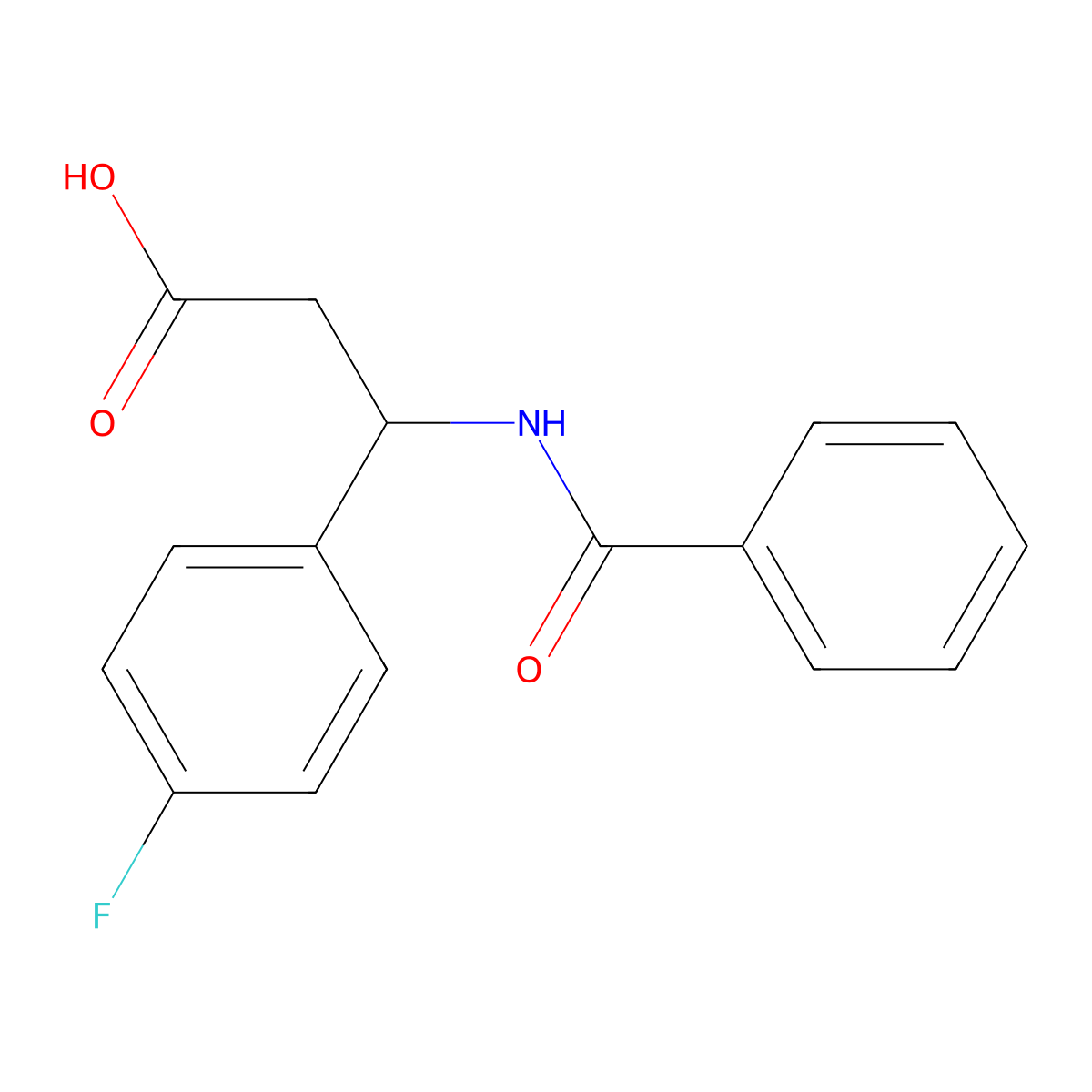 3-Benzamido-3-(4-fluorophenyl)propanoic acid molecular structure, CAS 1647-94-5