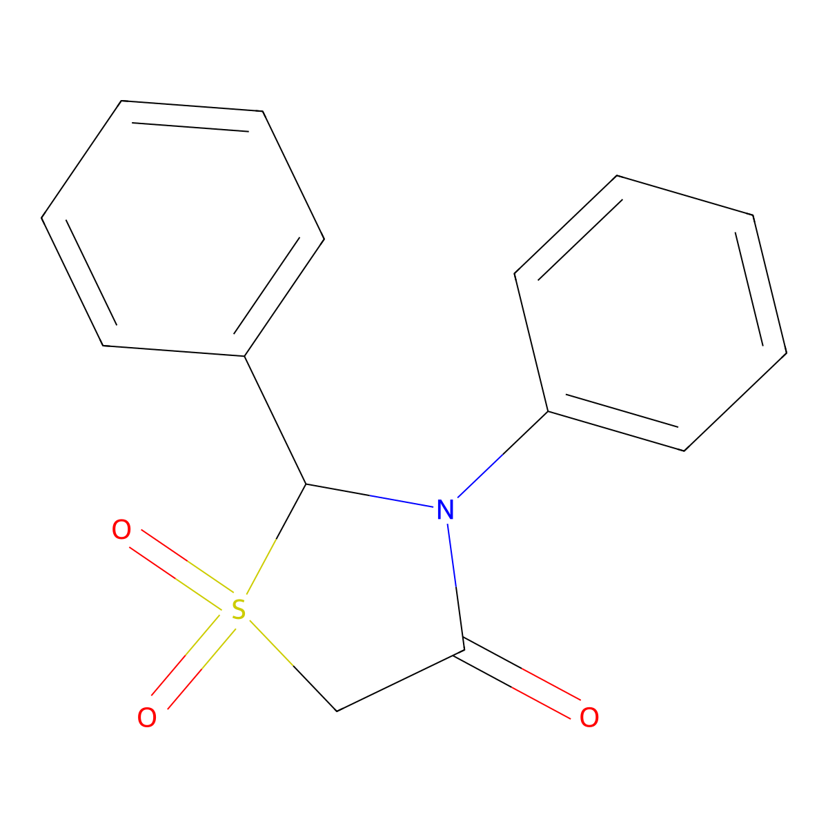 2,3-Diphenyl-1,3-thiazolidin-4-one 1,1-dioxide molecular structure, CAS 16470-69-2