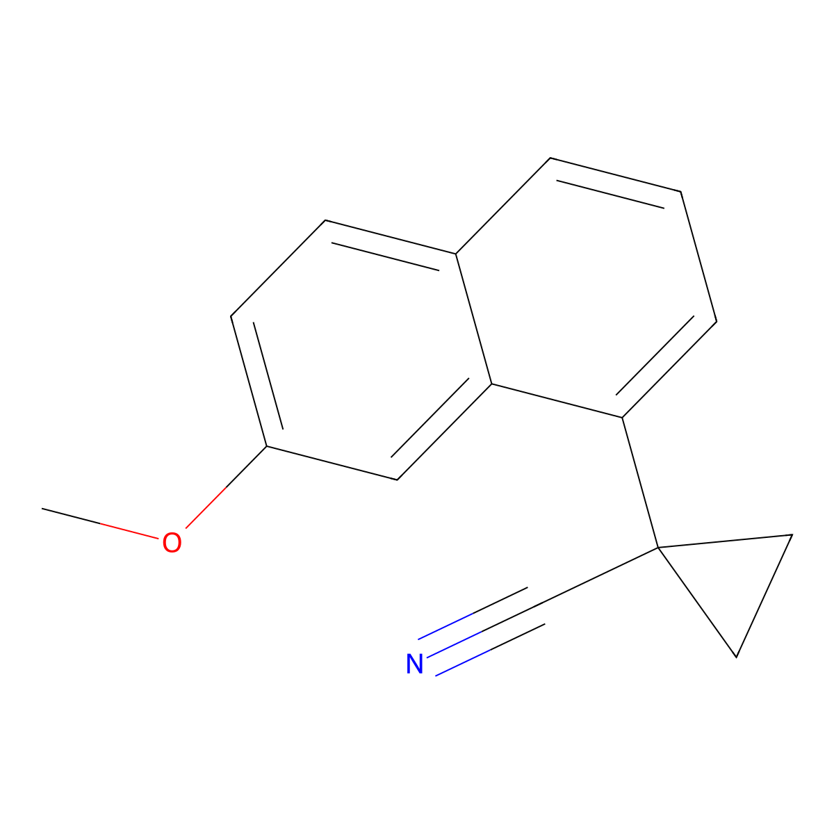 1-(7-Methoxy-1-naphthyl)cyclopropanecarbonitrile molecular structure, CAS 1647055-46-6