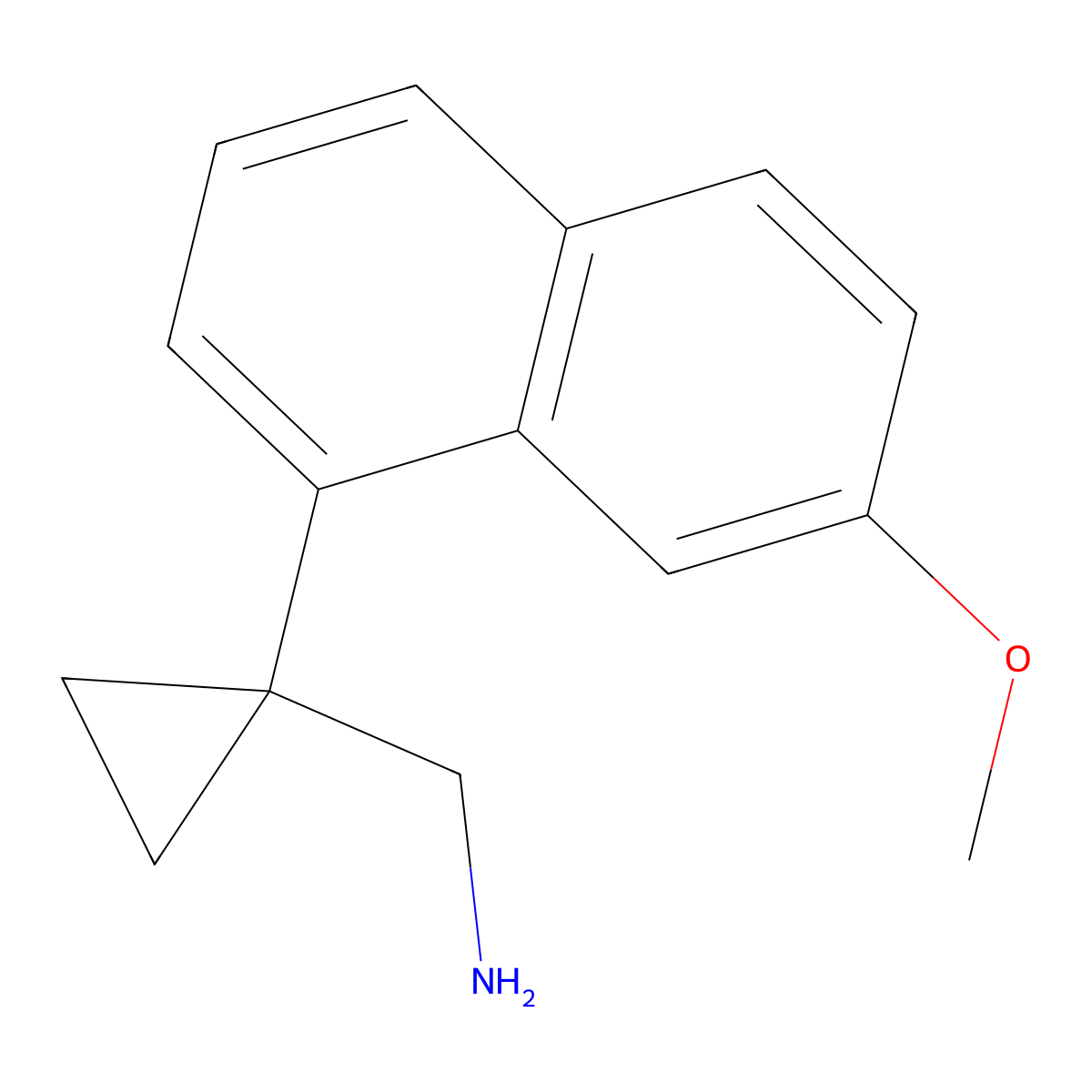 1-(7-Methoxy-1-naphthyl)cyclopropanemethanamine molecular structure, CAS 1647055-48-8