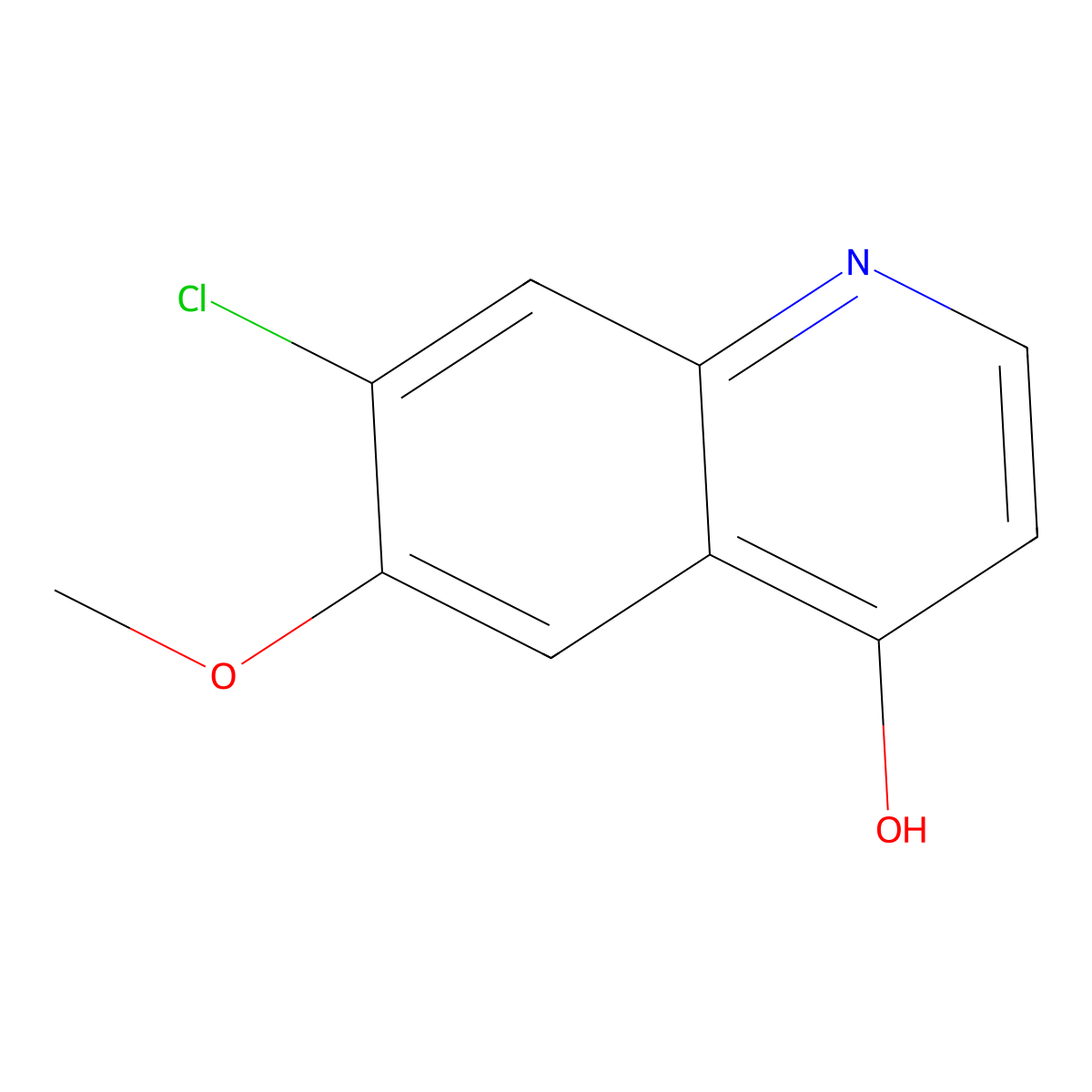 4-Hydroxy-6-methoxy-7-chloroquinoline molecular structure, CAS 1647113-05-0