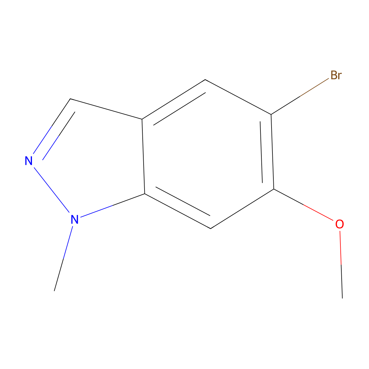5-Bromo-6-methoxy-1-methyl-1H-indazole molecular structure, CAS 1647115-87-4