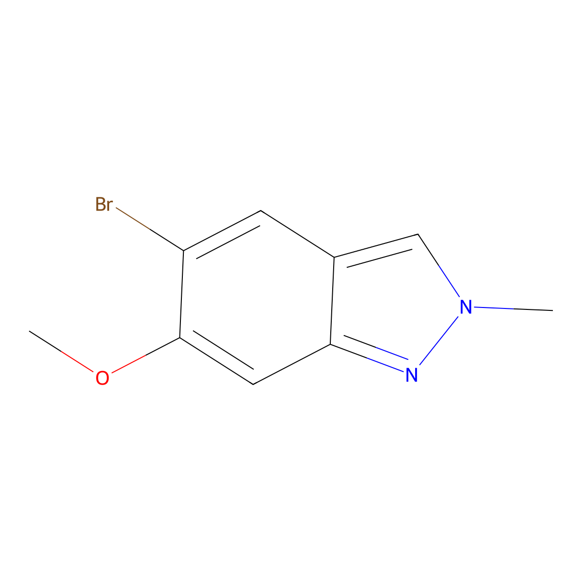 5-Bromo-6-methoxy-2-methyl-2H-indazole molecular structure, CAS 1647115-88-5