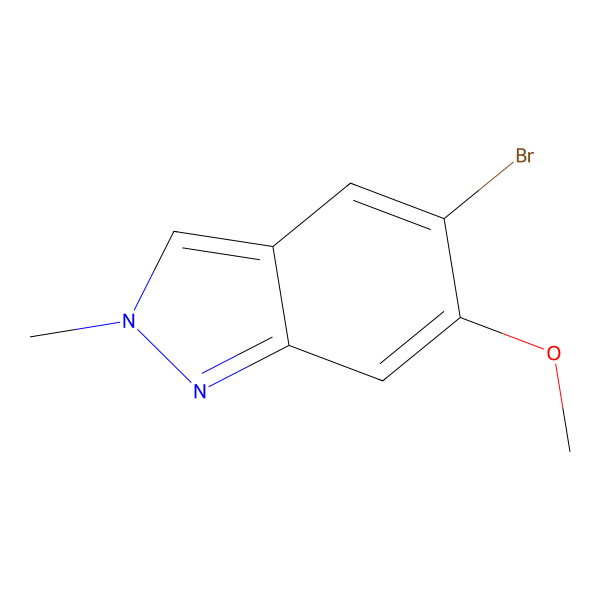 5-Bromo-6-methoxy-2-methyl-2H-indazole molecular structure, CAS 1647115-88-5
