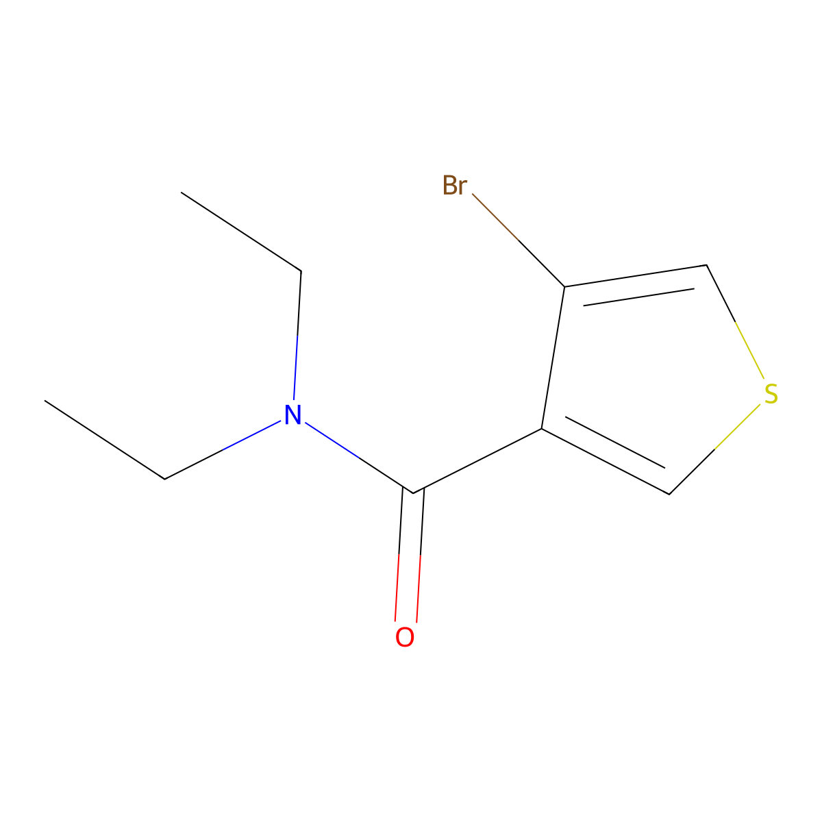 4-Bromo-N,N-diethylthiophene-3-carboxamide molecular structure, CAS 1647121-18-3