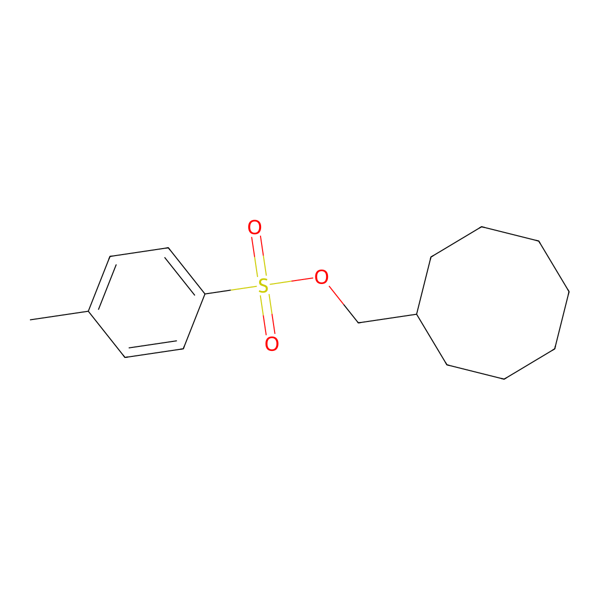 Cyclooctylmethyl 4-methylbenzene-1-sulfonate molecular structure, CAS 16472-97-2