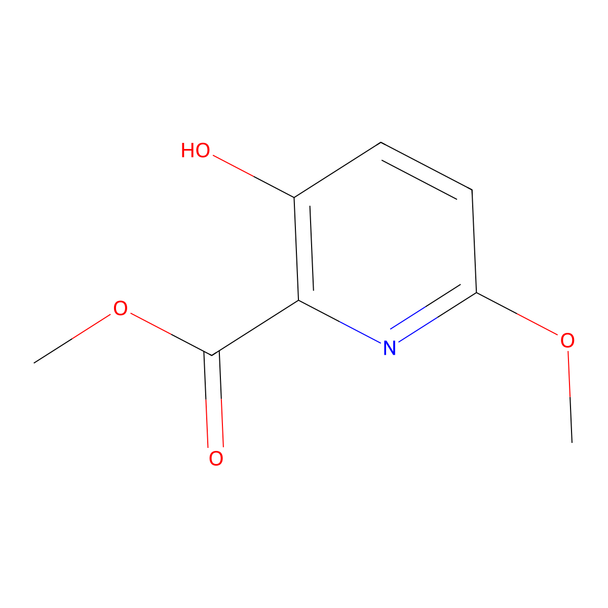 Methyl 3-hydroxy-6-methoxypicolinate molecular structure, CAS 164721-32-8