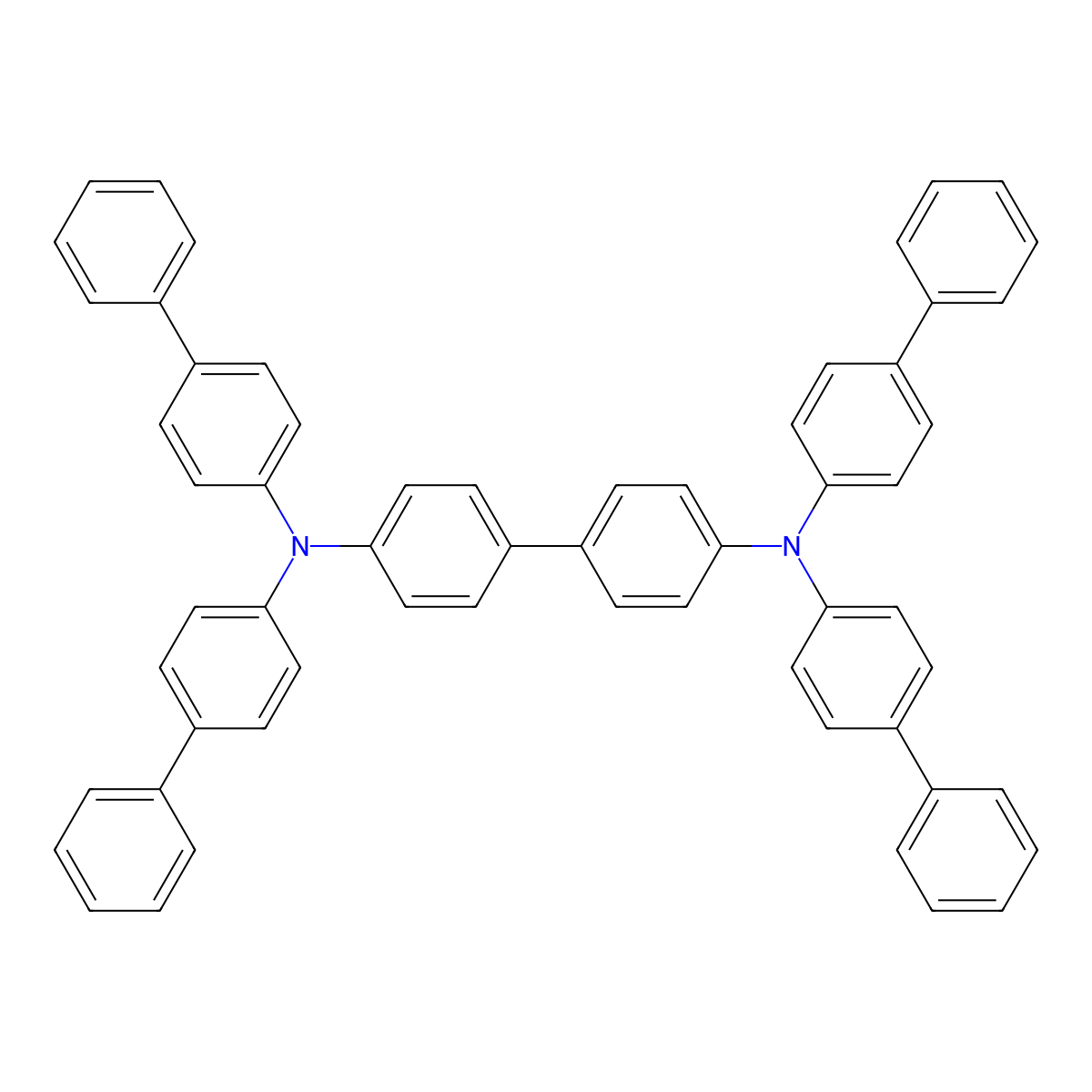 N~4~,N~4~,N~4'~,N~4'~-Tetra((1,1'-biphenyl)-4-yl)(1,1'-biphenyl)-4,4'-diamine molecular structure, CAS 164724-35-0