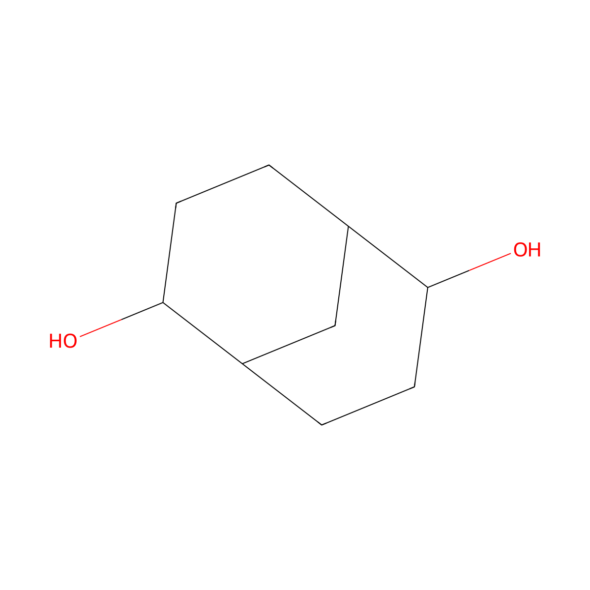 Bicyclo(3.3.1)nonane-2,6-diol molecular structure, CAS 16473-12-4
