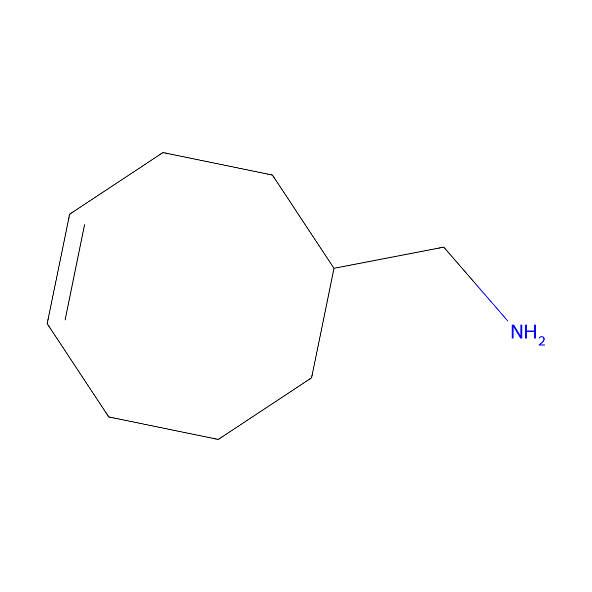 4-Cyclooctene-1-methaneamine molecular structure, CAS 16473-37-3
