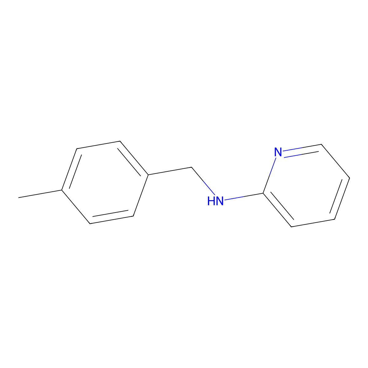 N-[(4-methylphenyl)methyl]pyridin-2-amine molecular structure, CAS 164733-64-6