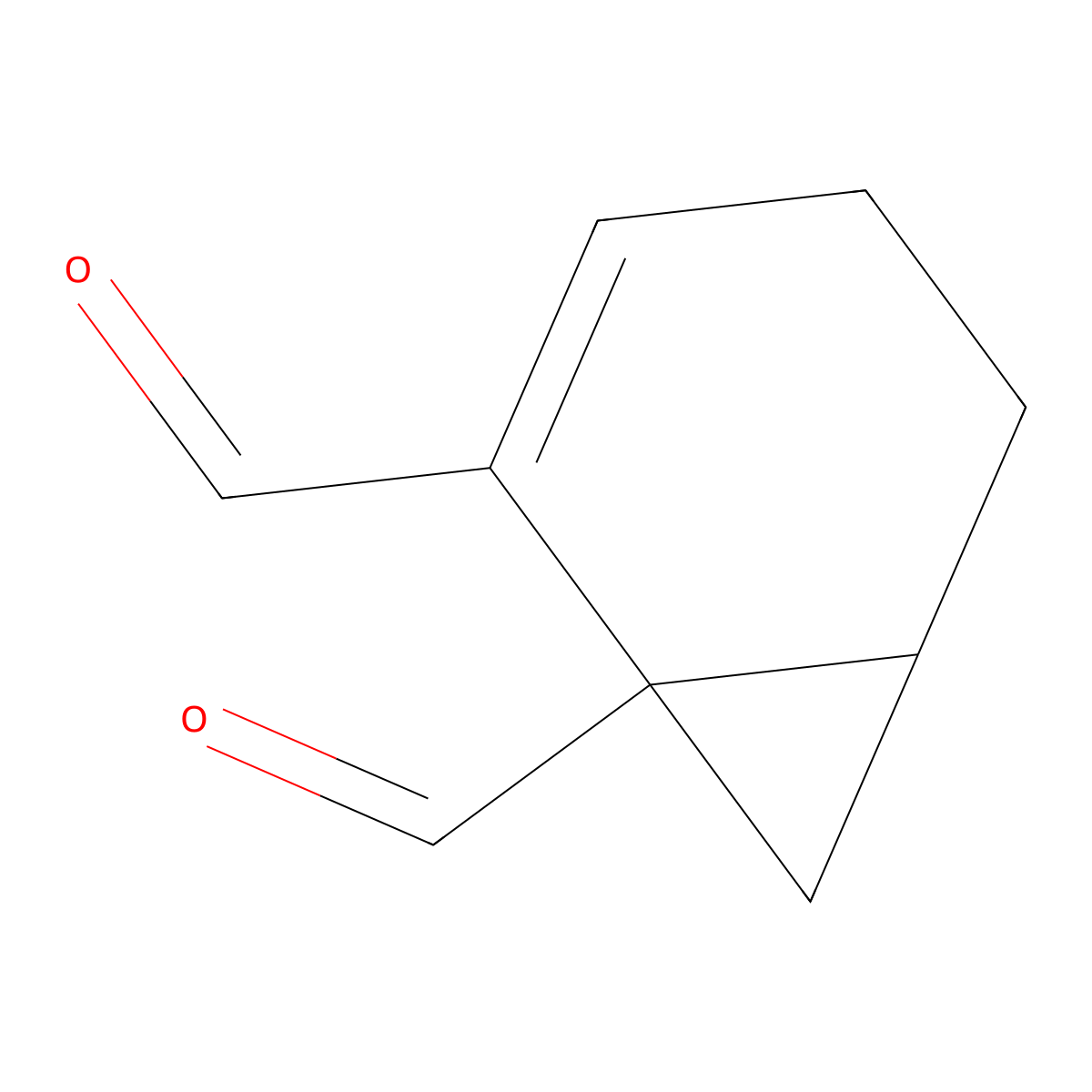 Bicyclo[4.1.0]hept-2-ene-1,2-dicarbaldehyde molecular structure, CAS 164733-82-8