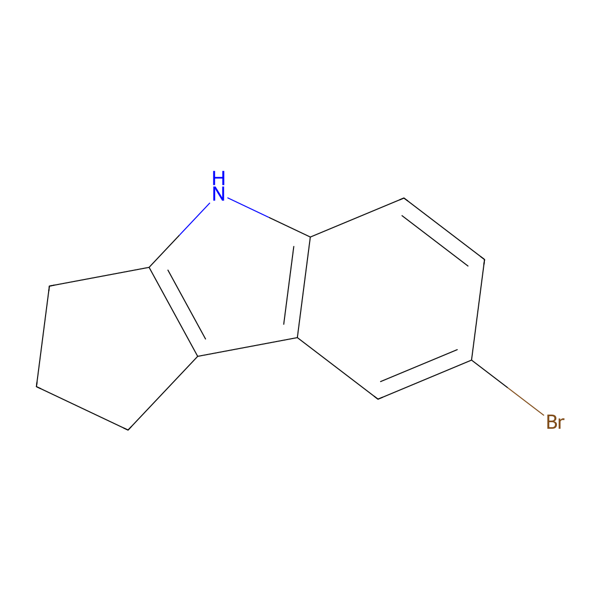 7-Bromo-1,2,3,4-tetrahydrocyclopenta[b]indole molecular structure, CAS 164736-47-4