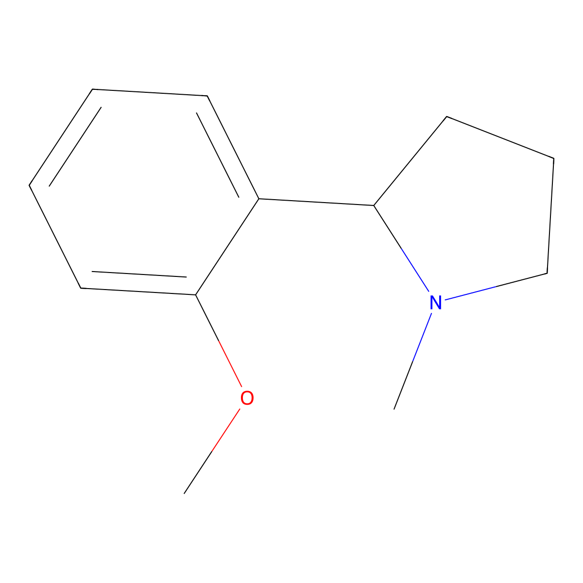 2-(2-Methoxy-phenyl)-1-methyl-pyrrolidine molecular structure, CAS 164737-34-2
