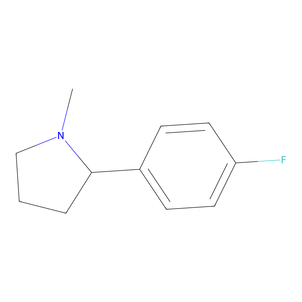 2-(4-Fluoro-phenyl)-1-methyl-pyrrolidine molecular structure, CAS 164737-42-2