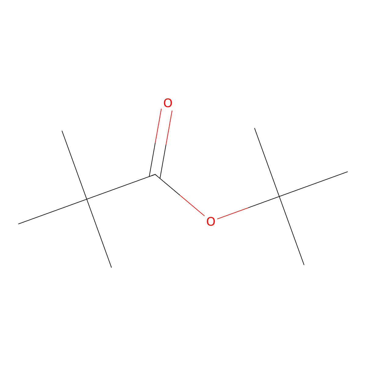 Tert-butyl pivalate molecular structure, CAS 16474-43-4