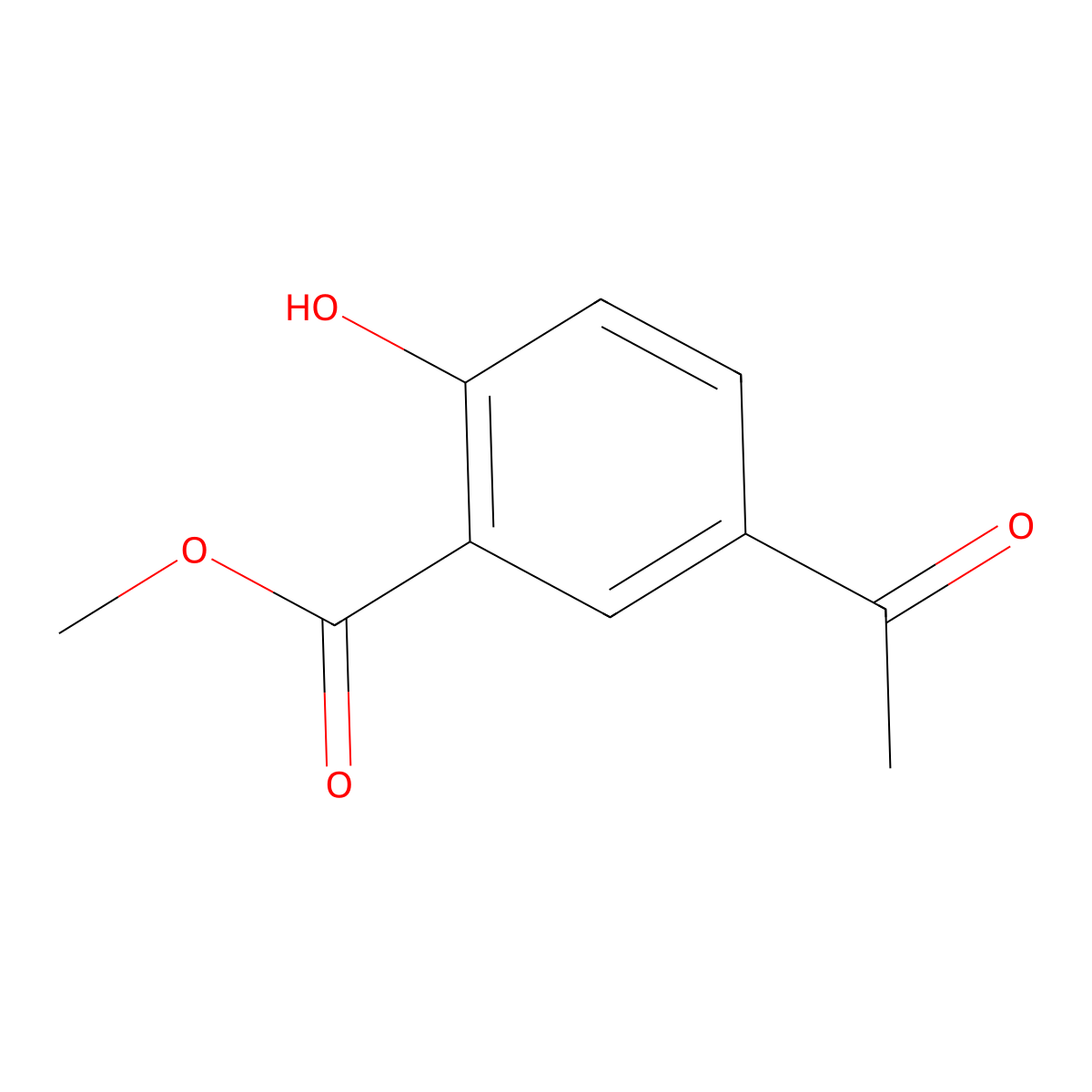 Methyl 5-acetylsalicylate molecular structure, CAS 16475-90-4