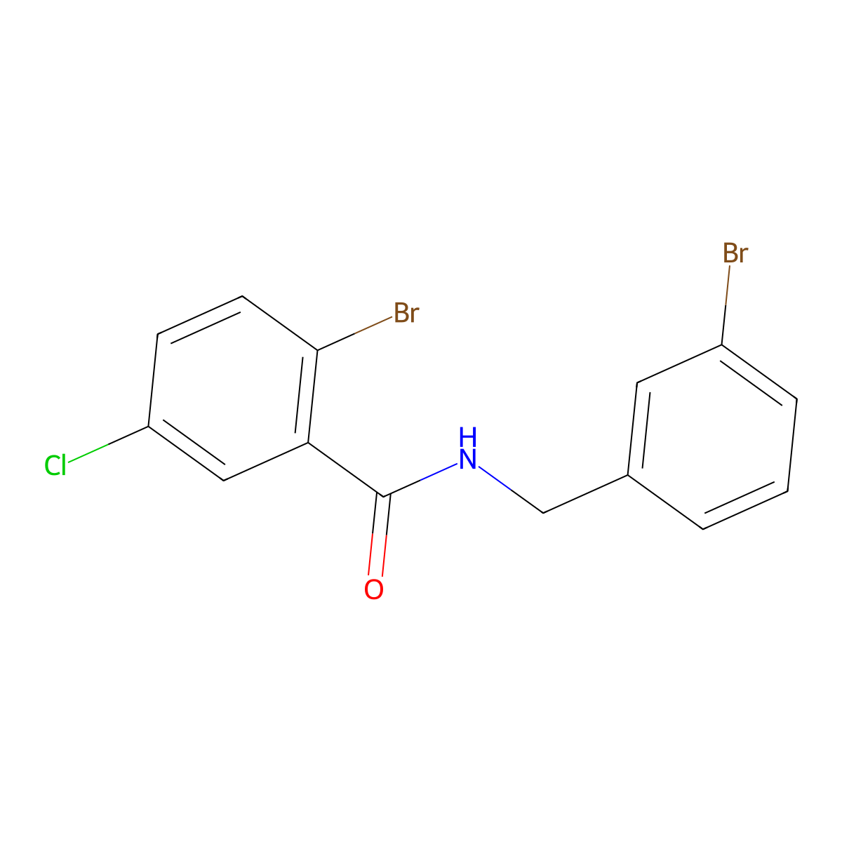 2-Bromo-N-[(3-bromophenyl)methyl]-5-chlorobenzamide molecular structure, CAS 1647590-18-8