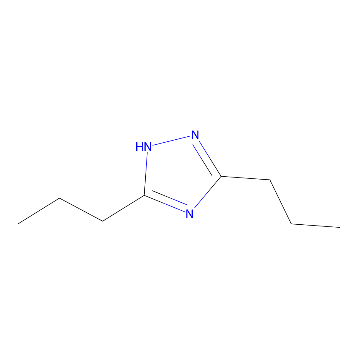 3,5-dipropyl-1H-1,2,4-triazole molecular structure, CAS 16477-26-2