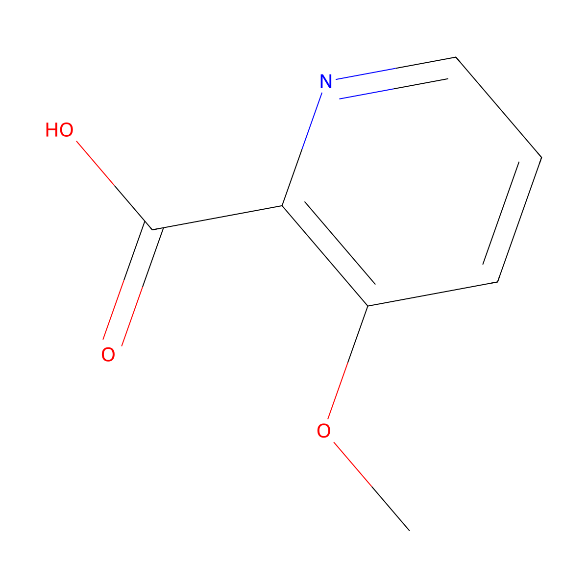 3-Methoxypyridine-2-carboxylic acid molecular structure, CAS 16478-52-7