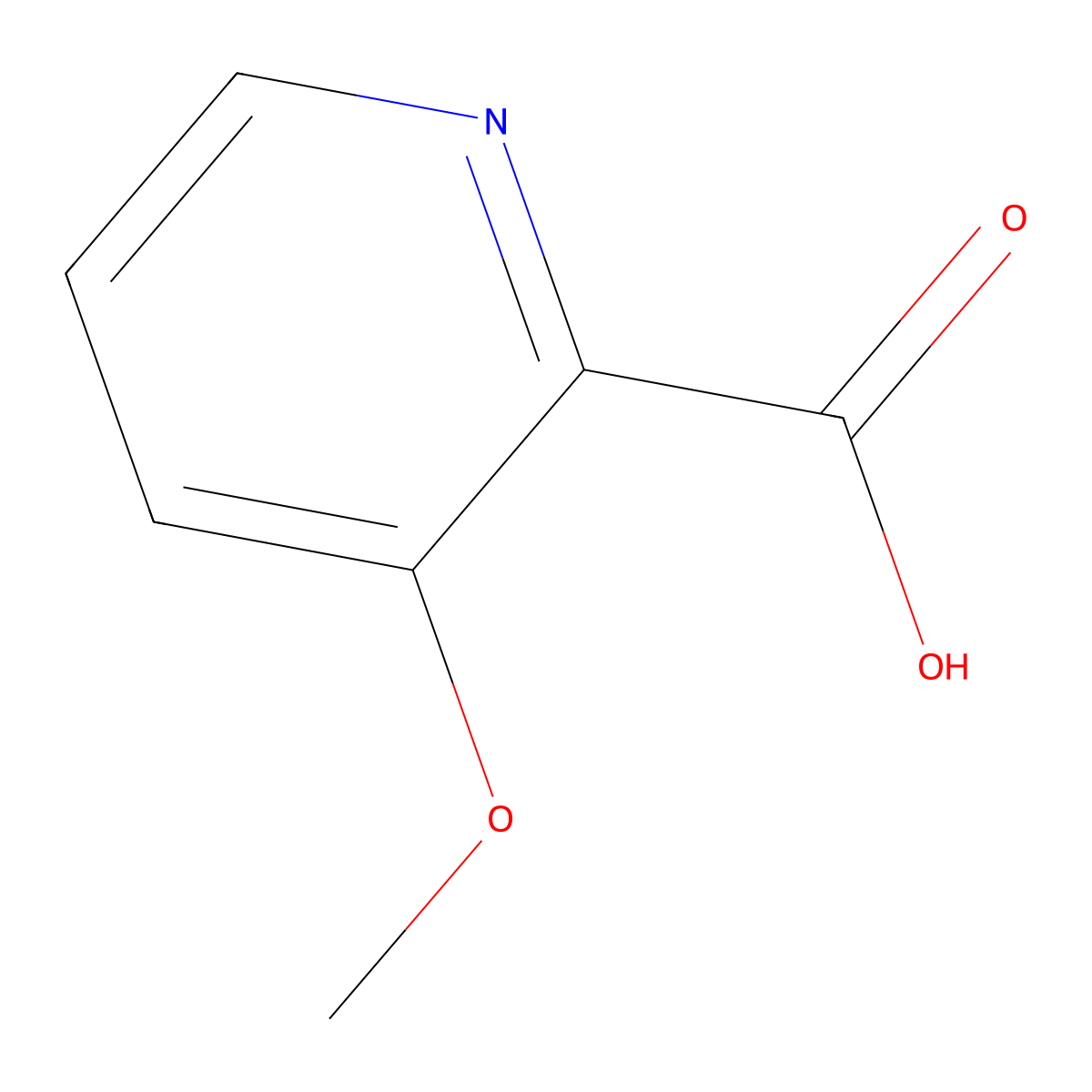3-Methoxypyridine-2-carboxylic acid molecular structure, CAS 16478-52-7