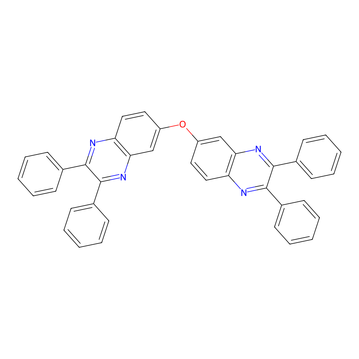 Quinoxaline, 6,6'-oxybis[2,3-diphenyl- molecular structure, CAS 16478-99-2