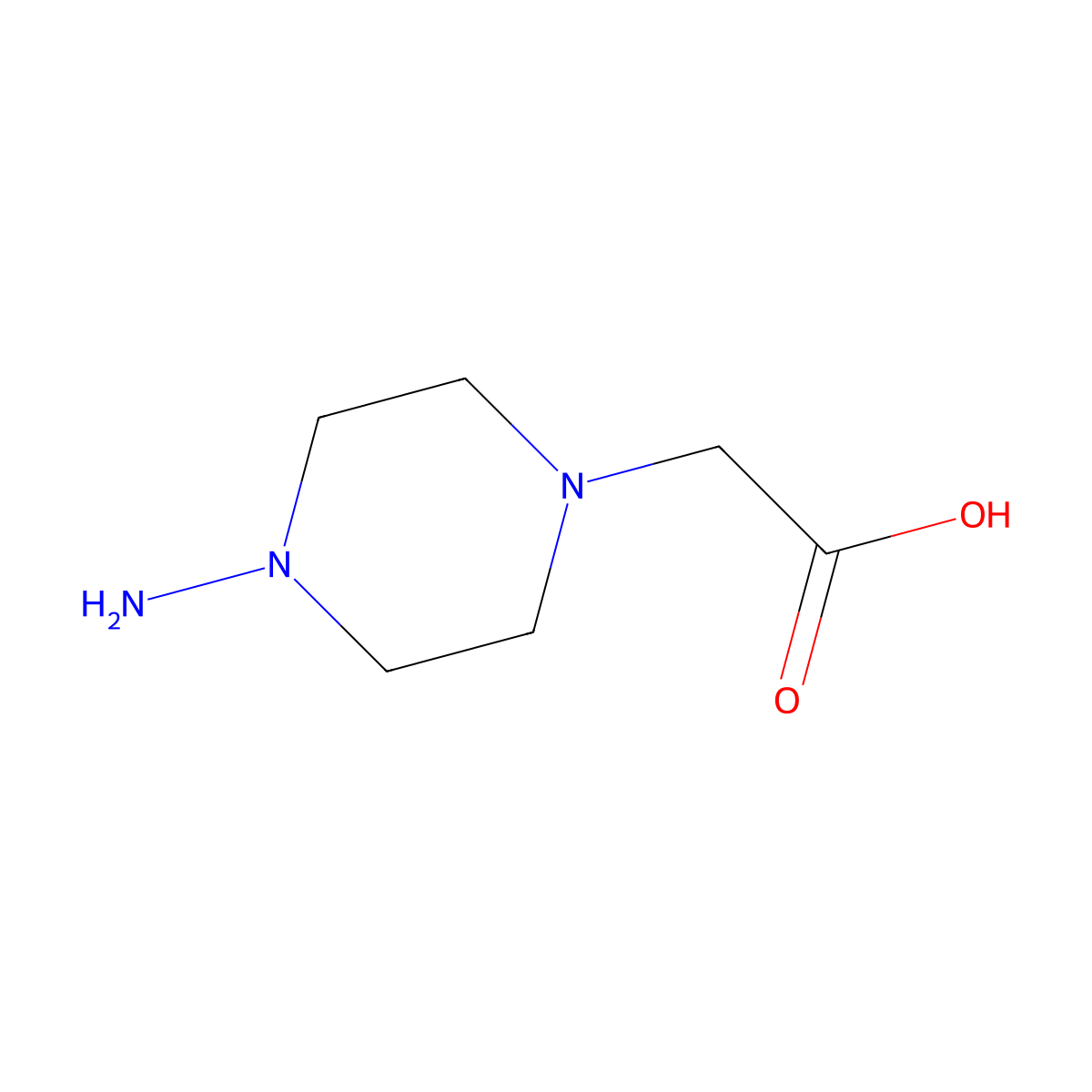 2-(4-Aminopiperazin-1-yl)acetic acid molecular structure, CAS 164785-11-9