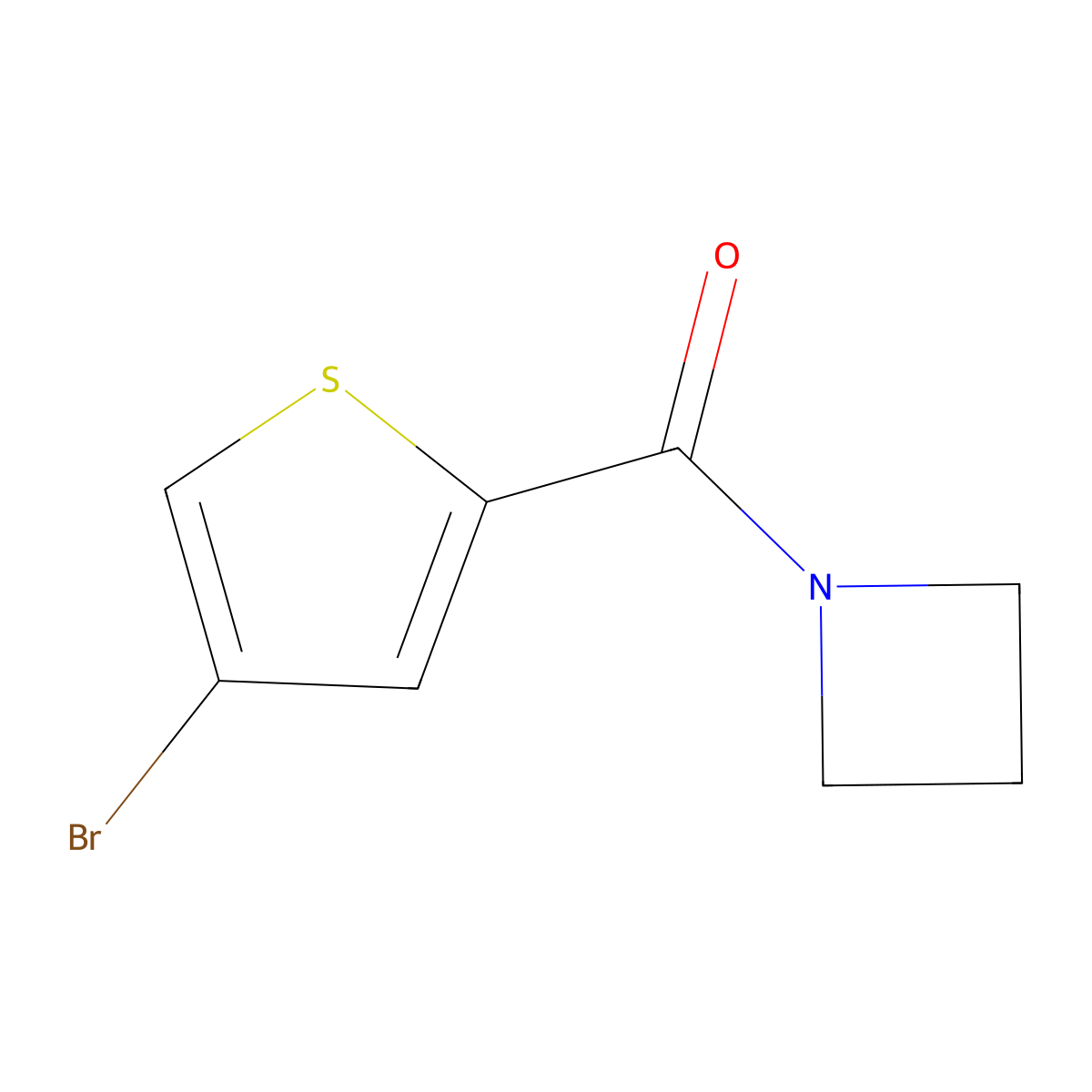 Azetidin-1-yl(4-bromothiophen-2-yl)methanone molecular structure, CAS 1647875-86-2