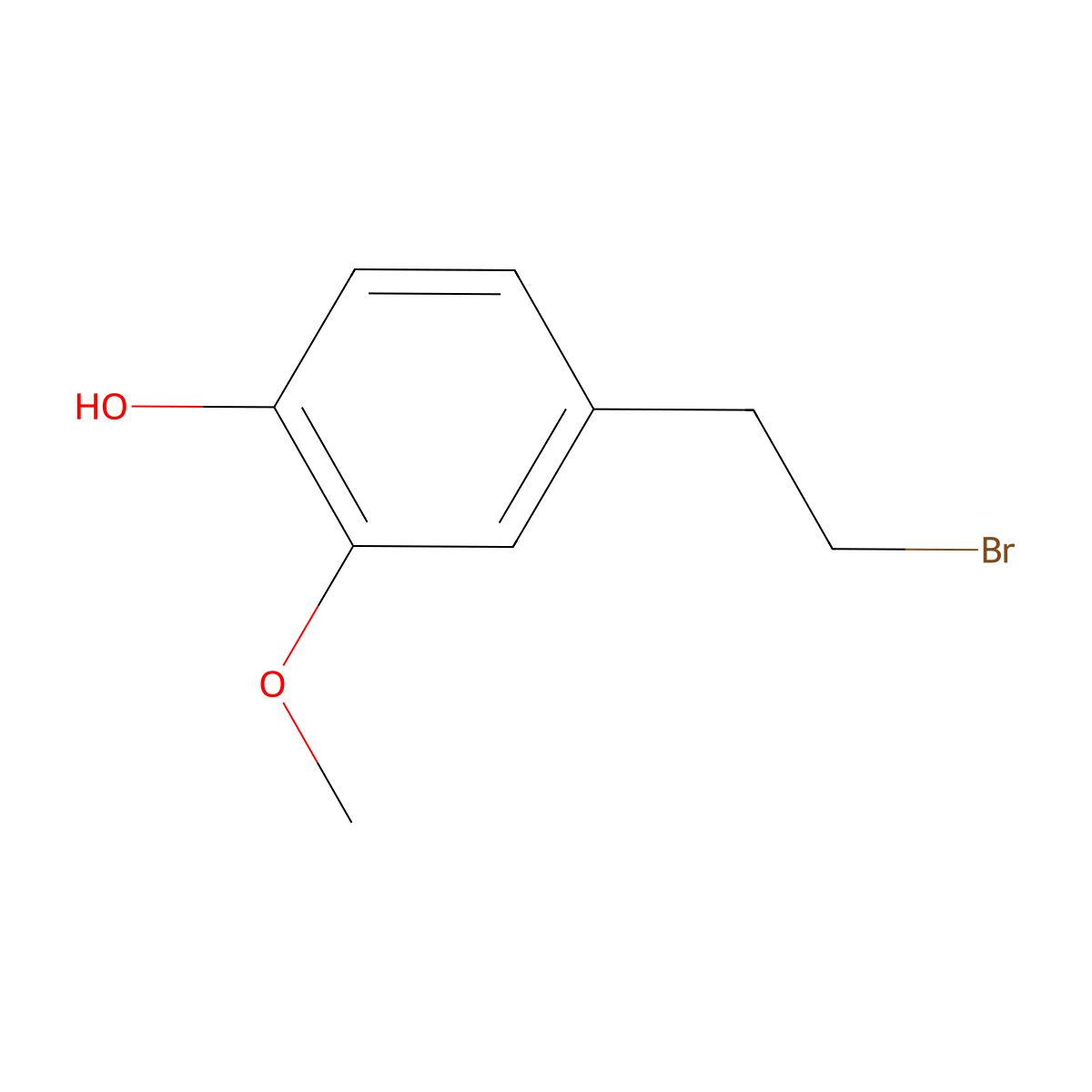 4-(2-Bromoethyl)-2-methoxyphenol molecular structure, CAS 164788-88-9