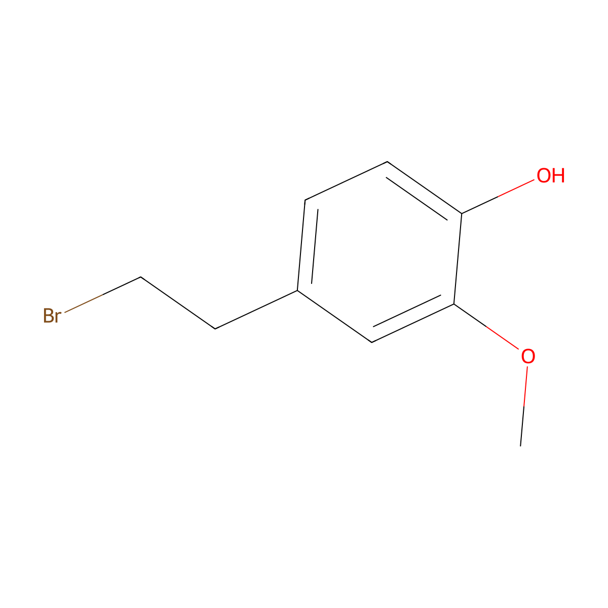 4-(2-Bromoethyl)-2-methoxyphenol molecular structure, CAS 164788-88-9